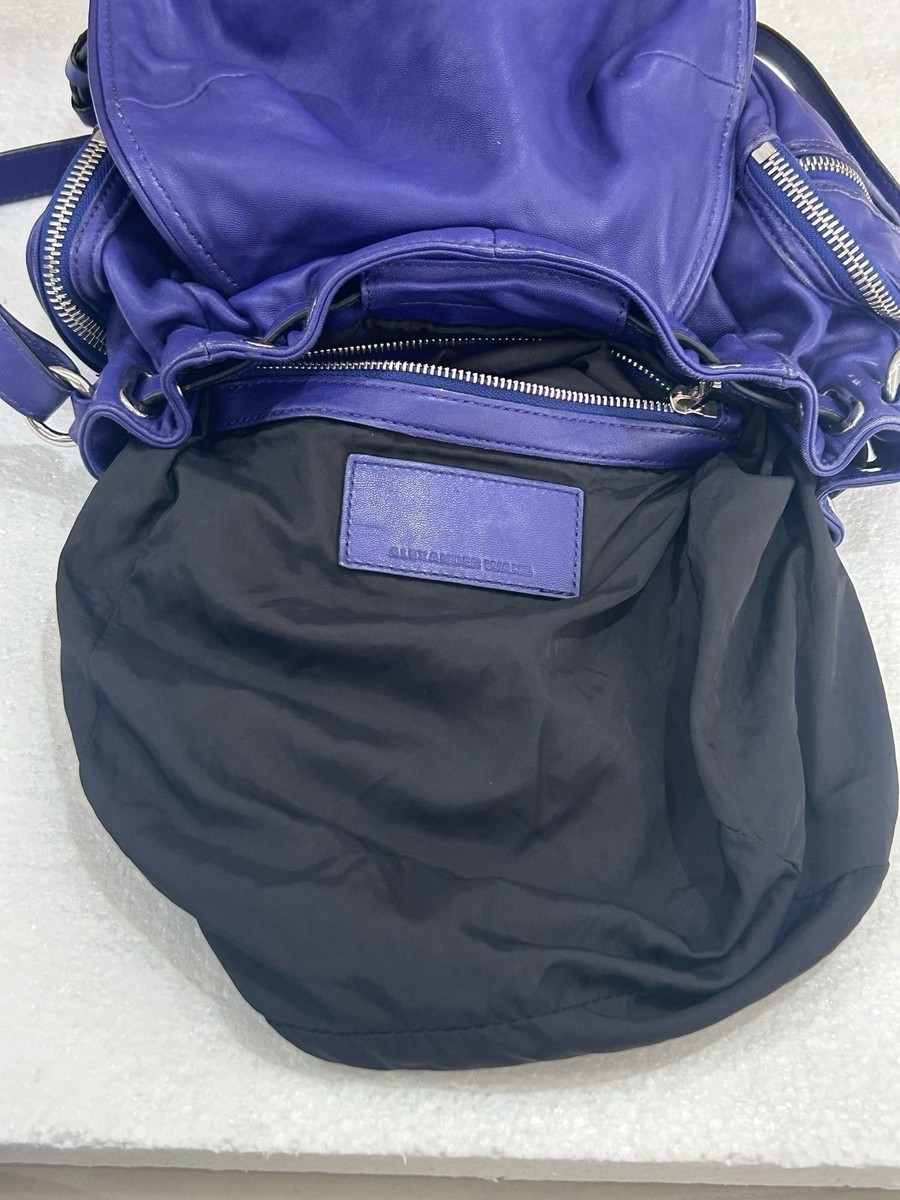 S29#ALEXANDER WANG Marti 3 way Purple Backpack Leather Has Some