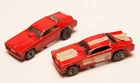 P08 Mattel Hot Wheels Redline lot of 2 1970 Red Mongoose Funny Cars -Played With