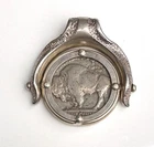 1936 Indian Head Buffalo Nickel Sterling Silver Bezel Pendant;Y947