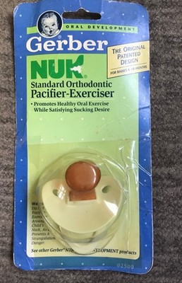 Vintage Gerber Nuk Orthodontic Pacifier 6-18mons 1991-