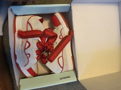 Lanvin Curb Red and White Size 42