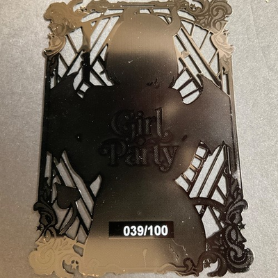 #ad Goddess Story Gold METAL Card Random Serial Number # 100 Sakura Bikini Anime $13.49