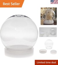 Shatter-Proof 4 Inch DIY Snow Globe Kit - Clear Plastic, Perfect for Creativity