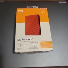 WD My Passport 5TB 2.5” Portable External HDD Red - BROKEN - Parts Only