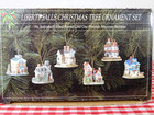 Vintage Liberty Falls Christmas Tree Ornaments Set 6 Mini Buildings 1992-93 — photo 1