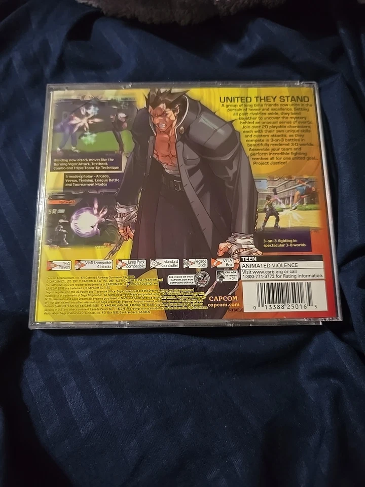 Videojuego de acción de lucha Project Justice Sega Dreamcast 2001 Capcom Foto 2 de 3