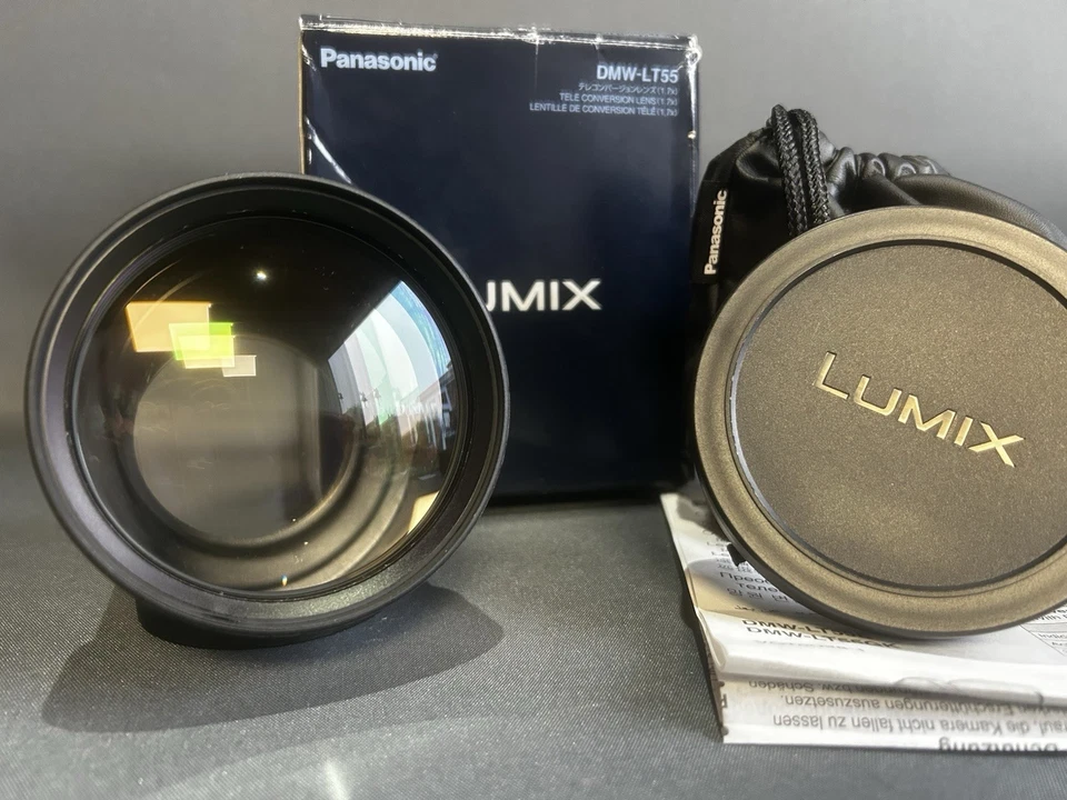 Panasonic DMW-LT55 Lumix Tele Conversion Lens 1.7x + Caps Boxed Clean Optics - Image 2 of 4
