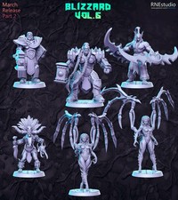 Blizzard Vol 5 Full Set Tabletop RPG Miniature 3D Printed Resin Unpainted