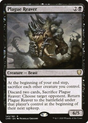 2020 Magic: The Gathering: CMR - Plague Reaver (#143, R, Lightly Played)