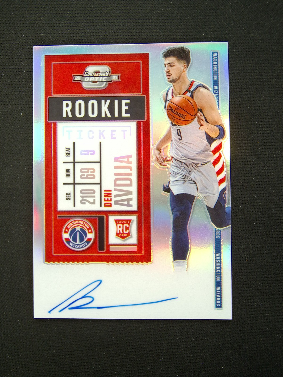 2020-21 Panini Contenders Optic Deni Avdija RC Auto Ticket Silver #110