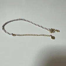 Disney Jasmine Lavender Gold Braided Bracelet with Lamp & Heart Charms,