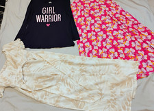 Justice Girl Warrior Top, Cat Jack Pink Floral Dress, K P Beige Leaf 2pc Lot