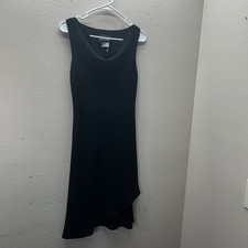 Vintage S.L. Fashions Sleeveless Little Black Dress - Size 6 MIDI Bias Cut 90s
