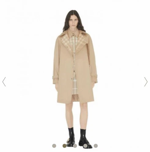 Cappotto auto uomo Burberry media lunghezza check con risvolto #EC AGA