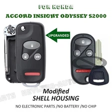 for Honda Accord Insight S2000 1998-2006 Modified Flip Remote Key Shell Case Fob