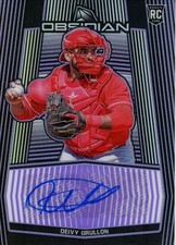 2020 Chronicles Obsidian Electric Etch Purple /75 Deivy Grullon Rookie Auto RC