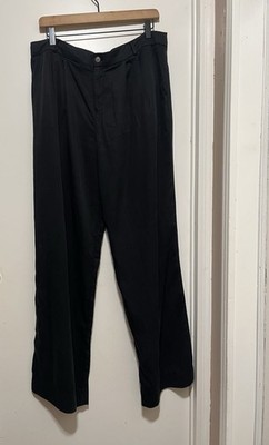Reformation Black Mason Tencel Wide Leg High Rise Flowy Trouser  display picture 1