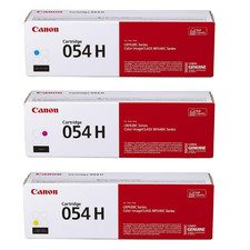 Canon 054H High Yield Toner Set 3-Pack CMY Genuine OEM Cartridges