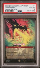 2024 DISNEY LORCANA EN C1-LORCANA CHALLENGE PROMO 1 DRAGON FIRE PSA 10