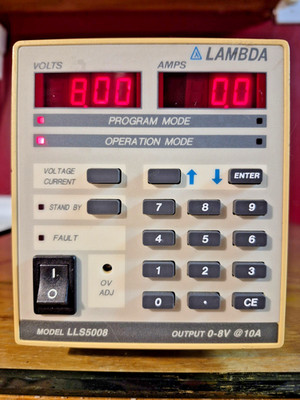 Lambda Regulated DC Power Supply LLS-5008, 0-8V 10A
