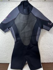 Aqua Lung Shorty Wet Suit Quantum Stretch 3mm Womens Sz 7/8 In Great Shape 