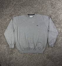 Lacoste Crew Neck Long Sleeve Gray Pullover Jumper Men's Size 3XL