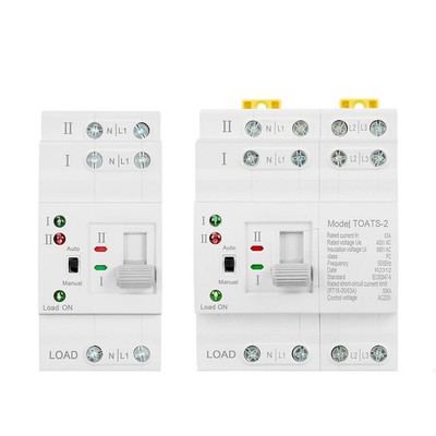 Dual Power Automatic Transfer Switch 2P63A Haushalt Hutschiene Wahlschalter