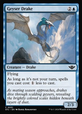 Geyser Drake (051) Outlaws of Thunder Junction OTJ MTG Magic