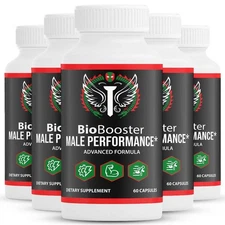 (5 Pack) BioBooster Testo Booster for Men, Bio Booster Performance + ed Pills