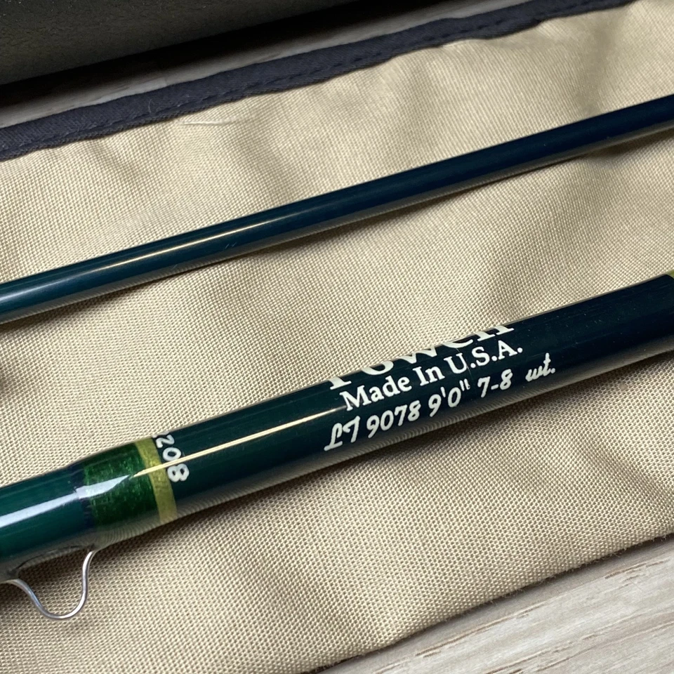 Powell LT 9078 9’0” 7-8wt caña de mosca con calcetín y tubo excelente Foto 3 de 4