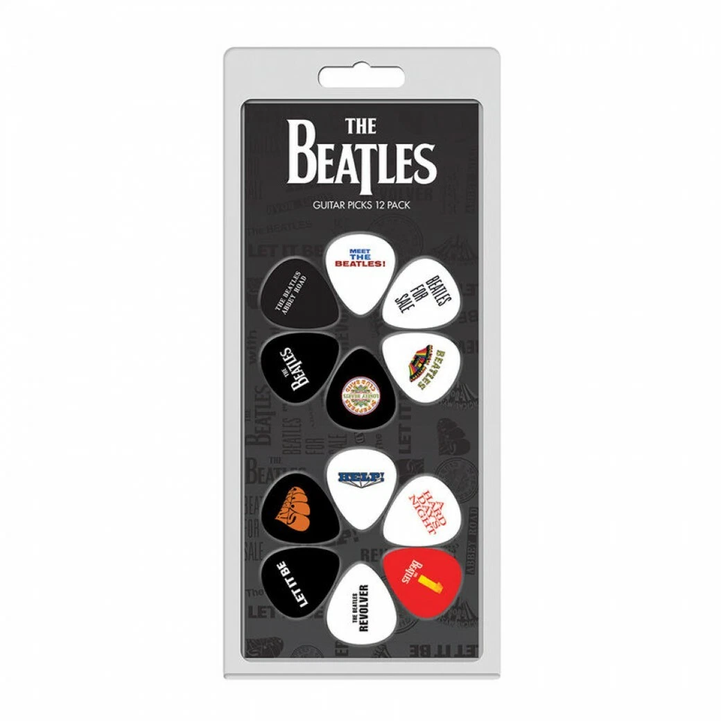 The Beatles Guitar Picks Plectrums 12 Pack Album Covers LP12 TB2