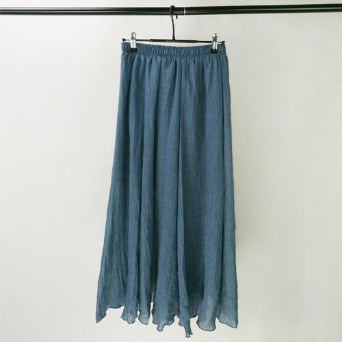 Boho Beach Maxi Skirt Lady Cotton Elastic Waist Long Dress A-Line Skirts Solid - Picture 13 of 32