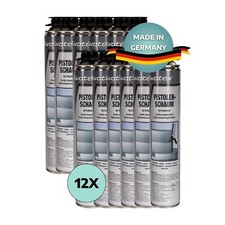 Pistolenschaum betongrau Bauschaum Montageschaum PU Schaum 12 Dosen x 750ml