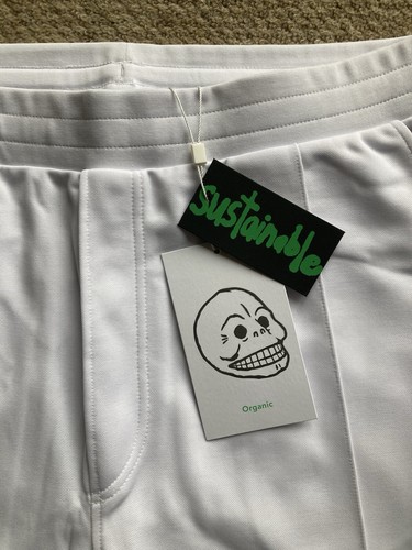 Cheap Monday Herren W34 "L32" Stretch gerade weiß Fast Track Hose mit Logos - Bild 5 von 10