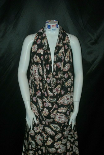 Tela de punto modal de spandex con estampado de cachemira turca en negro por yarda 9 oz - Imagen 2 de 12