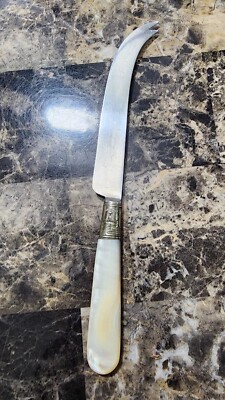 ANTIQUE MOP HANDLED GREENLEAF & CROSBY  JACKSONVILLE FLORIDAL CHEESE KNIFE  