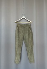 Ralph Lauren Purple Label Goat Skin Suede Pants Womens Size 2 Brown Trousers
