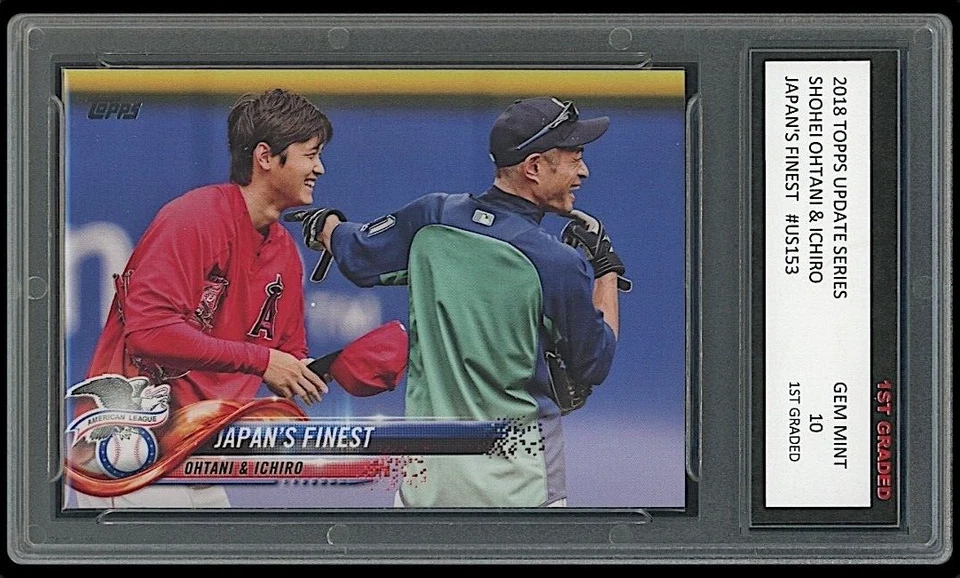 КАРТОЧКА ДЕБЮТАНТА SHOHEI OHTANI / ICHIRO 2018 TOPPS ОБНОВЛЕНИЕ 1-Я ОЦЕНКА 10 ЯПОНСКАЯ ЛУЧШАЯ - Изображение 2 из 2