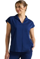 Scrubs Women's Healing Hands Purple Label HH607 Jazz Collared Tuckable Top Navy