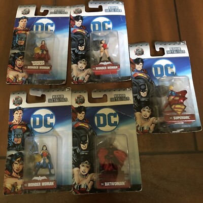 LOT of 5 DC Comics Mini 2'' Nano Metalfigs 2018. New in box!