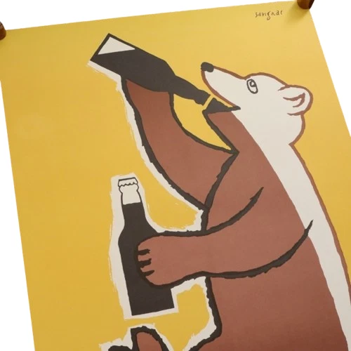 Póster vintage de Bernard Villemot Savignac BRUNA Foto 2 de 4