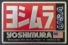 YOSHIMURA Auspuff Aufkleber • hitzefest • 100x65mm • Aluminium • Plakette