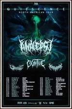 ANALEPSY COGNITIVE WORMHOLE Tour 2023 Ltd Ed RARE Poster! Death Metal Deathcore