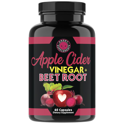 Angry Supplements Apple Cider Vinegar + Beet Root Weight Loss Nitric Oxide Duo