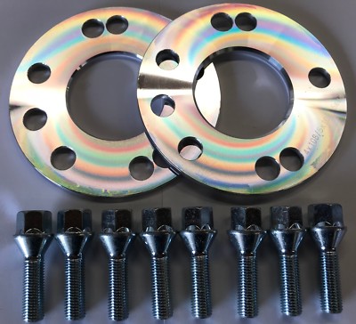 2 x 5 mm NABE CENTER ALU RADABSTANDHALTER 65,1 + M12X1,25 S SCHRAUBEN PEUGEOT 4X108 B