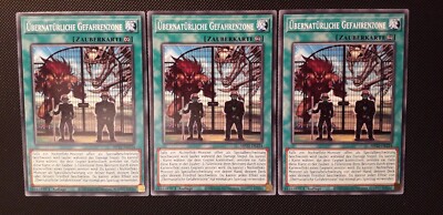 Yu-Gi-Oh! 3x Übernatürliche Gefahrzone, MP22-DE224, Common, 1. Auflage, NM