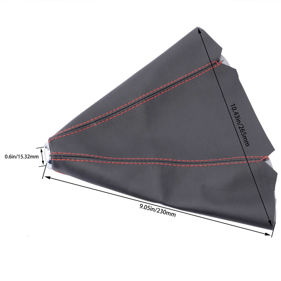 Collares de cambio de marchas universales para automóvil de cuero PU palanca de cambios manual perilla cubierta de arranque Foto 2 de 4