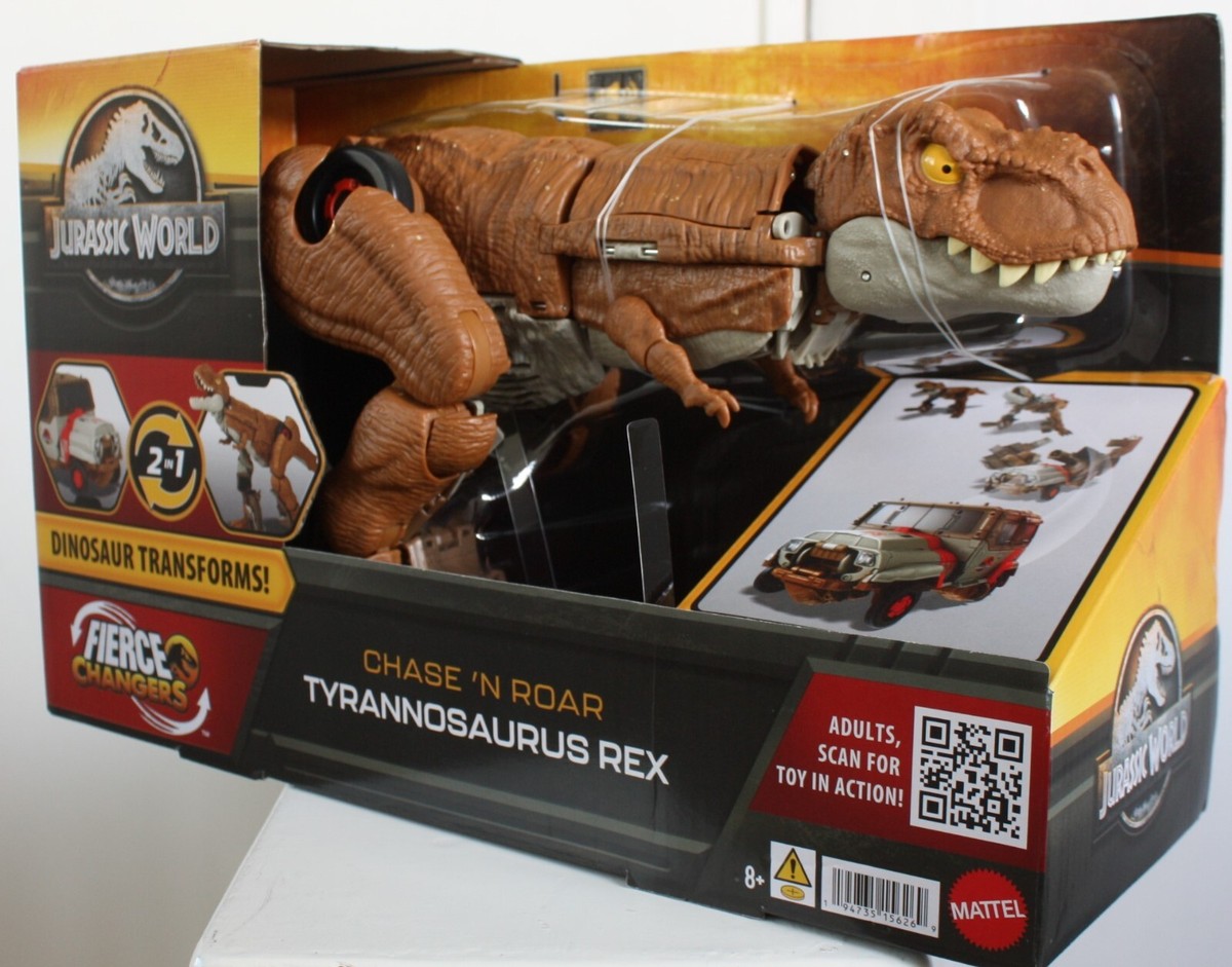 Jurassic World Fierce Changers Chase 'N Roar Tyrannosaurus Rex Action Figure