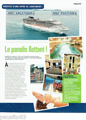 REKLAME WERBUNG 046 2009 Msc Schiff Fantasia Kreuzfahrt