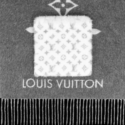 Louis Vuitton Mink Scarf Fur Muffler Pocket M76884 Monogram
